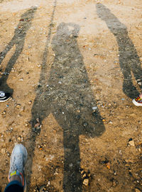 High angle view of people