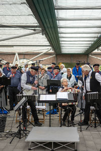 Group of people at music concert