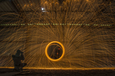 Light painting at night