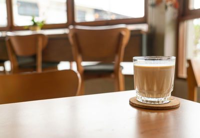 Close-up of coffee on table