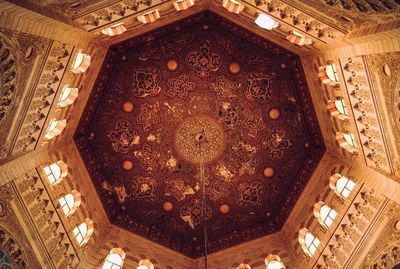 Low angle view of ornate ceiling
