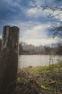 Scenic view of landscape against cloudy sky