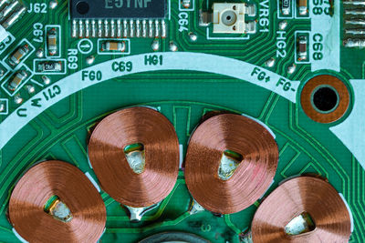 Directly above shot of circuit board