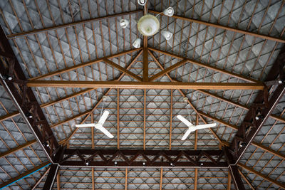 Low angle view of skylight