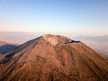 Scenic view of mountains against clear sky