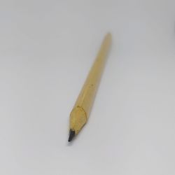 High angle view of colored pencils against white background