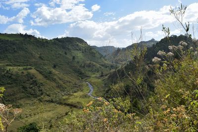 Scenic countryside landscapes against sky, aberdare ranges, kenya 