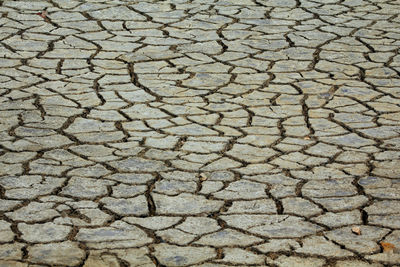 Full frame shot of cracked land