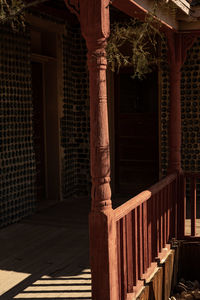 Low angle view of cross on building