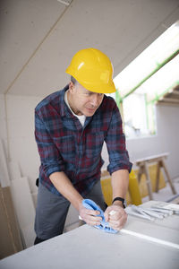 Engineer working at construction site