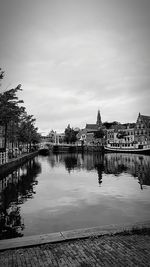 Reflection of buildings in river