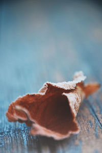 Close-up of ice cream on table