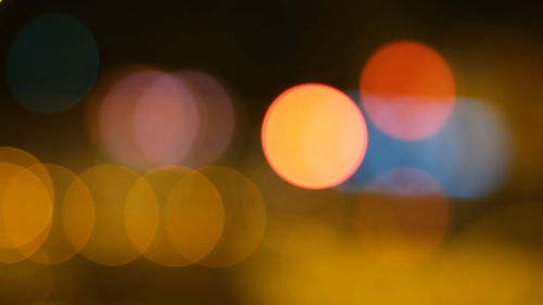 Defocused lights at night