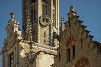 Low angle view of clock tower