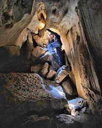 Rock formation in cave