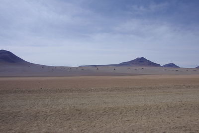 Scenic view of desert against sky