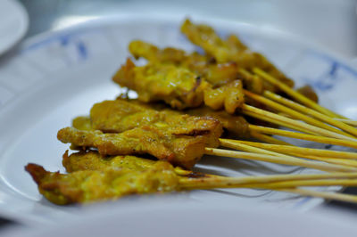 Close-up of meal served in plate