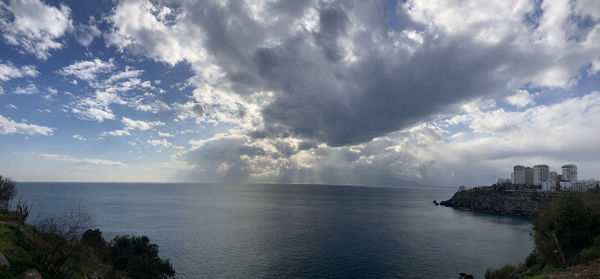 Panoramic view of sea against sky