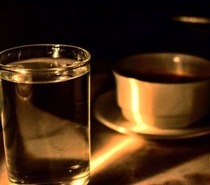 Close-up of drink on table