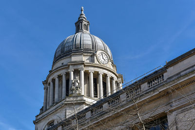 View of the dome of nottingham city council house located in the heart of nottingham city england.