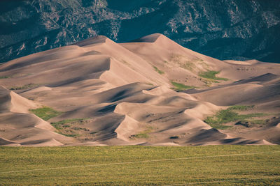 Great sand dunes national park, sand, dunes, mountain range