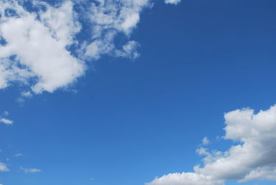 Low angle view of blue sky