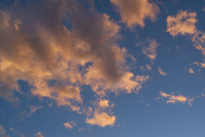 Low angle view of clouds in sky