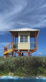 Lifeguard house on the beach.