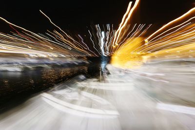 Close-up of illuminated firework display at night