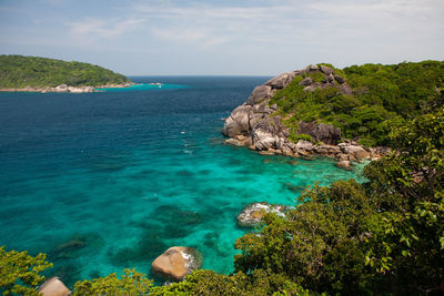 Bay of water in tropical sea