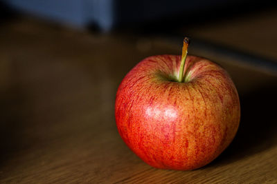 Close-up of apple on table