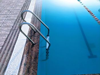 High angle view of swimming pool