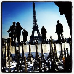 Eiffel tower against sky