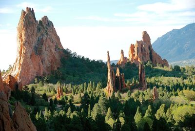 Majestic rock formations in the garden of the gods