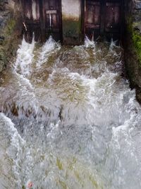 Water flowing in sea