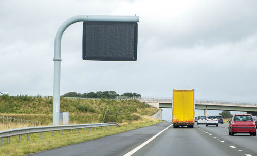 Car on road against sky