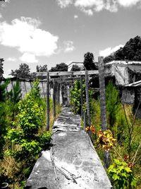 Walkway leading to footpath