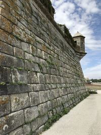 View of fort against cloudy sky