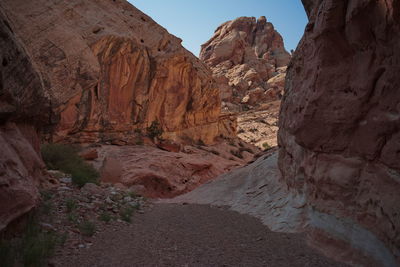 Rock formations on mountain