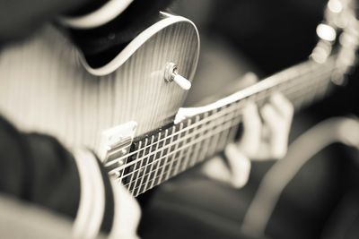 Cropped image of guitar