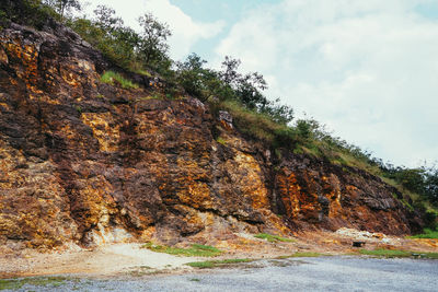 Scenic view of mountain against sky