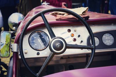 Close-up of vintage car