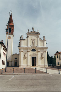 Facade of cathedral against sky