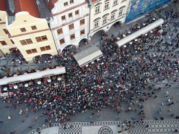 Crowd in city