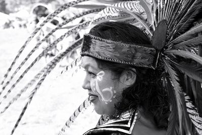 Close-up of man wearing mask