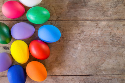 Close-up of colorful easter eggs