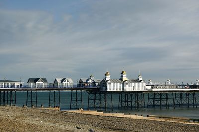 Pier against sky