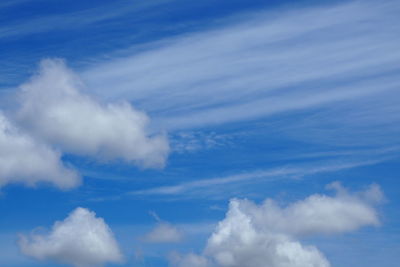 Low angle view of clouds in sky