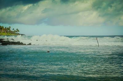 Scenic view of sea against sky