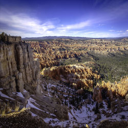 Scenic view of land against sky